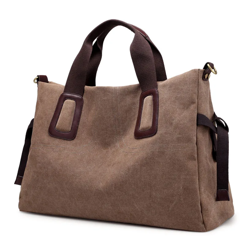 Новые женские холщовые сумки высокого качества, женские сумки Хобо на одно плечо, винтажные одноцветные сумки с несколькими карманами - Цвет: Шоколад