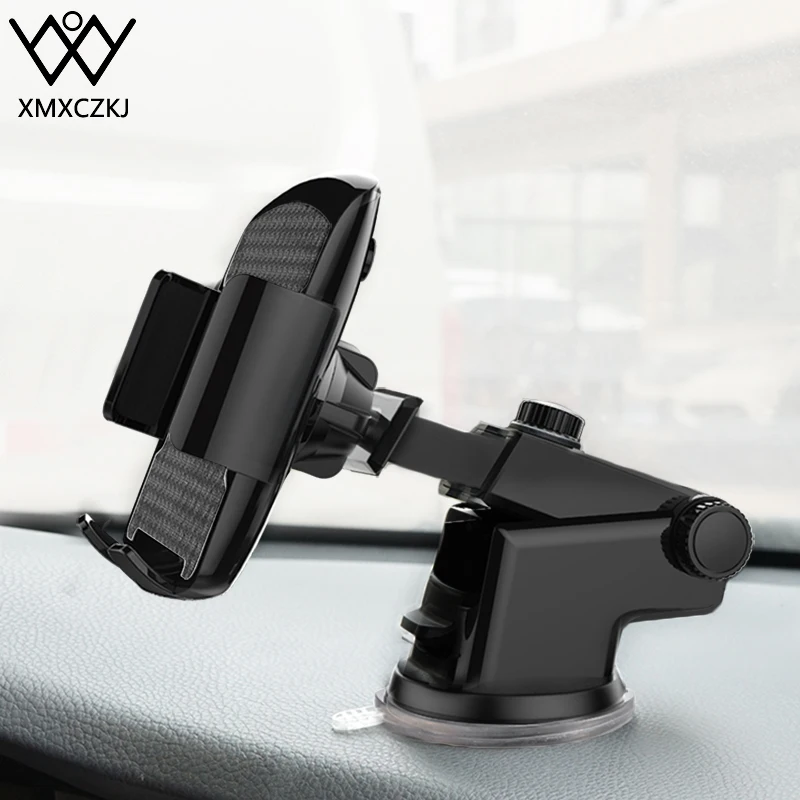 

XMXCZKJ Universal Car Holder 360 Degree Rotation Phone Stand Windshield Mount Sucker Cell Phone Holder For iPhone Samsung Huawei
