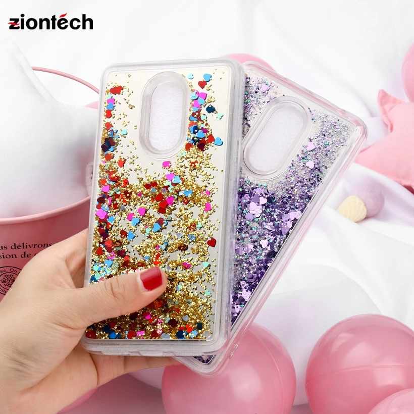 

Phone Cases For Xiaomi Redmi 4X 5 Plus Case Back Cover Redmi Note 4X Dynamic Mirror Liquid Quicksand Covers