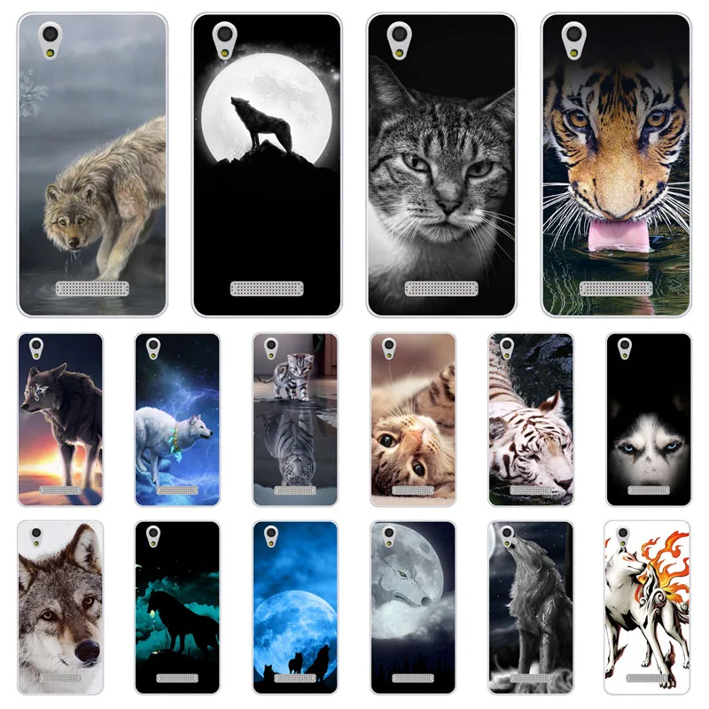 

For zte blade X3 D2 Case,Silicon Wolf beast Painting Soft TPU Back Cover for zte blade T620 A452 Protect Phone cases shell