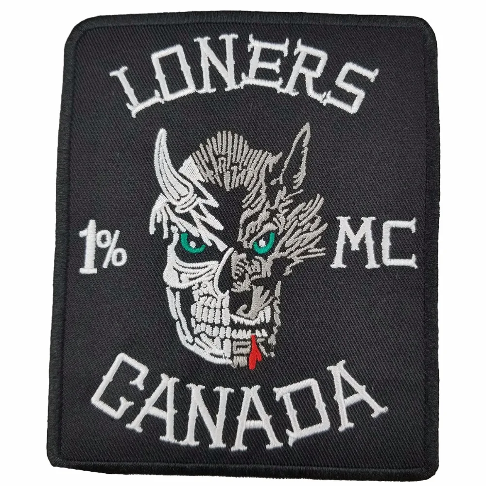 G0623 Full SET LONERS NOMADS MC 1% Embroidered Biker Patch Motorcyle Biker Vest Jacket Large Back Patch 7 pcs Set Free shipping (3)