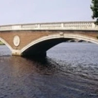 Arch bridge across a river  Anderson Memorial Bridge  Charles River  Boston  Massachusetts  USA Poster Print (18 x 7)