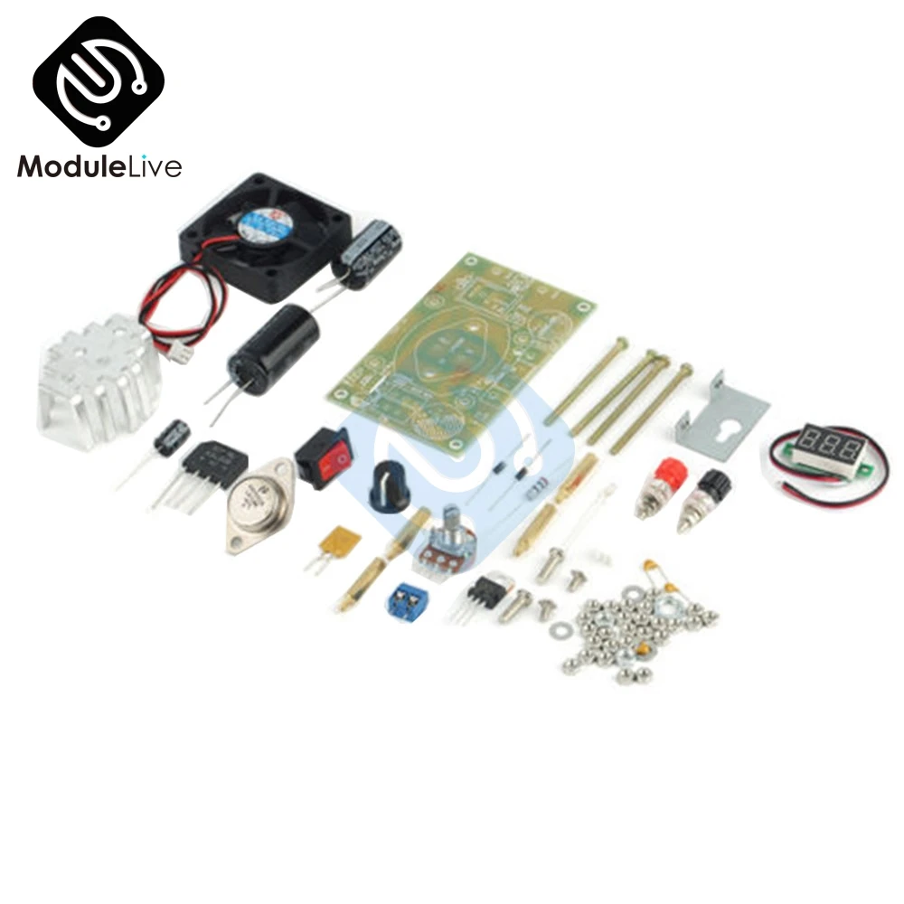 LM338K 3A Понижающие трансформаторы модуль DIY комплект для Arduino Raspberry pi плата Max 3A 50 Вт DC AC цифровой светодиодный дисплей