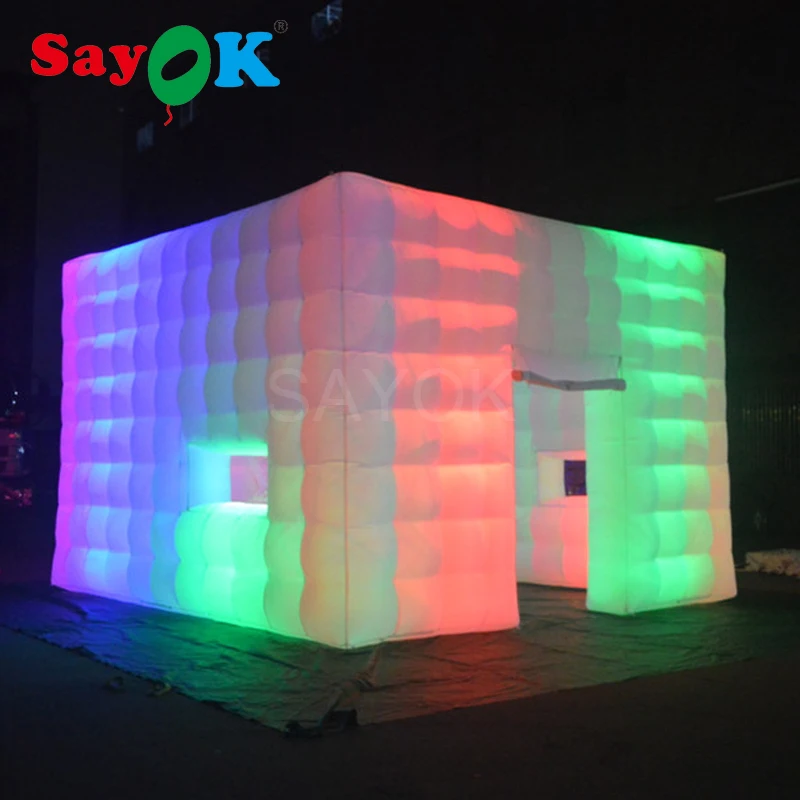 2017 Outdoor inflatable party cube tent/inflatable wedding tent