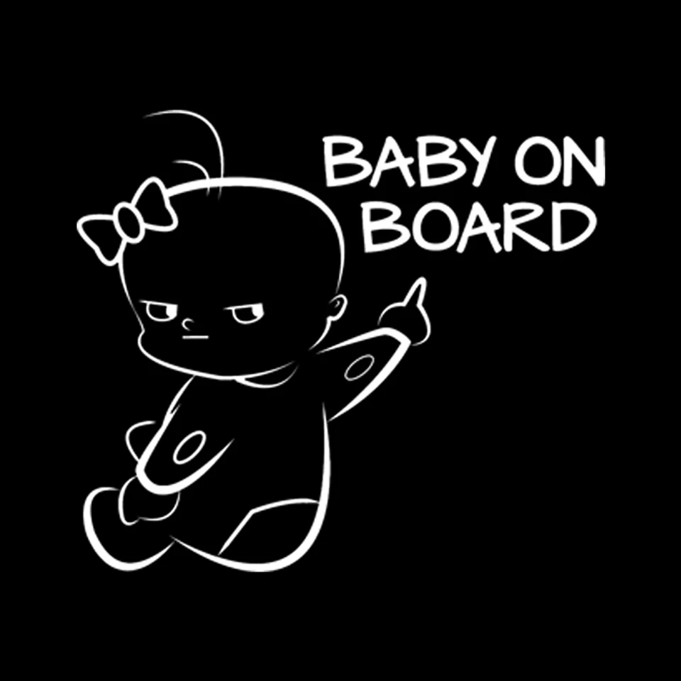 Car Creative Sticker BABY ON BOARD Funny Vinyl Car Sticker Warning Sign Decal Car-styling Fashion Sticker for All Car 1614.1CM 7