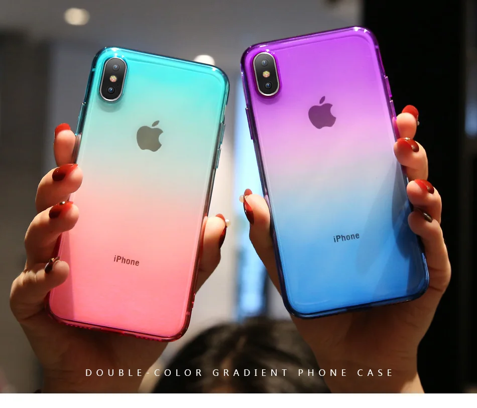 KISSCASE градиентный чехол для iPhone 11 6 6 S 7 8 Plus X XR XS Max Ультратонкий силиконовый чехол для iPhone 5S, se 11 Pro Max