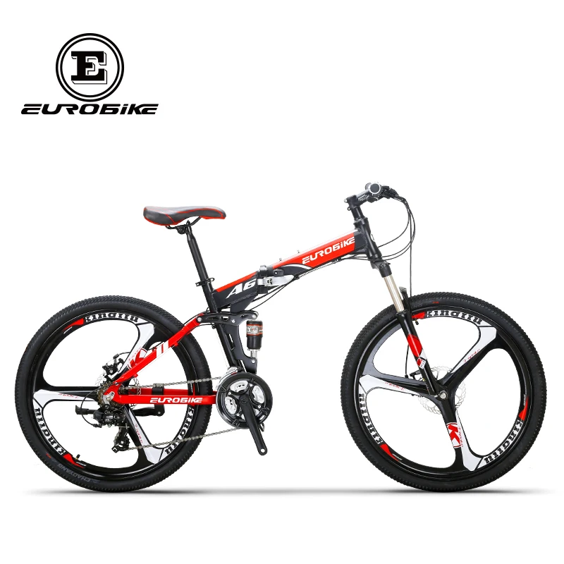 EUROBIKE складной велосипед 26 дюймов алюминиевая рама 21 скоростные шестерни двойная