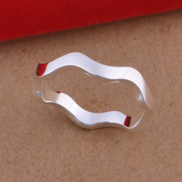 simple wave design rings for women jewellery fashion ladies ring cocktial party rings female bijouterie size
