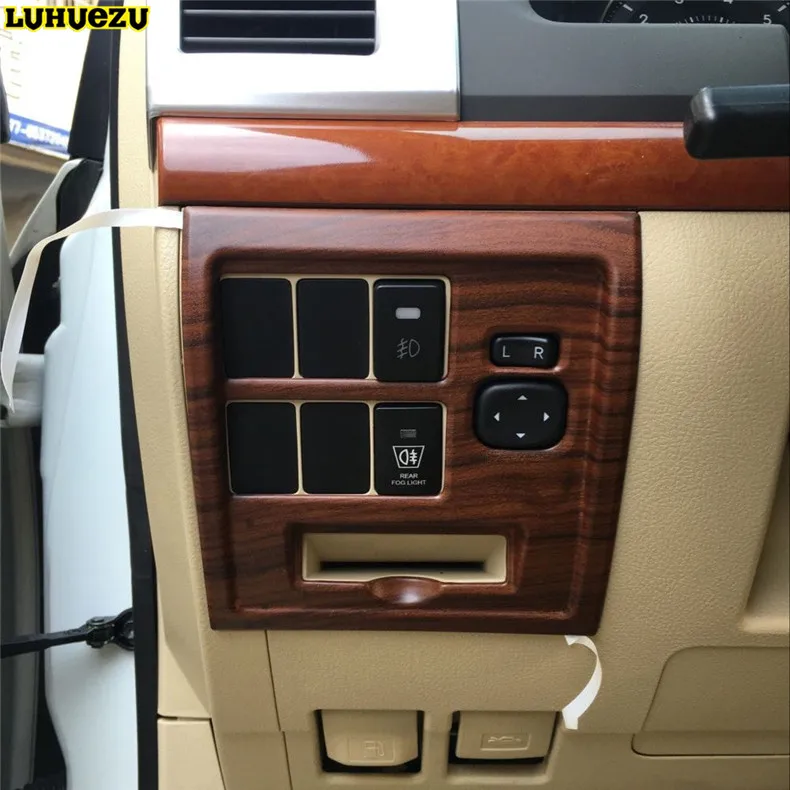 

Luhuezu Interior Headlight regulation swith Decoration Trims Styling Penals For Toyota Land Cruiser LC200 Accessories 2008-2017