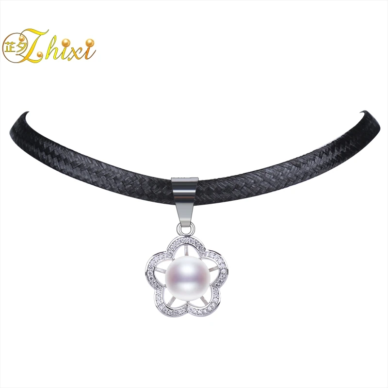 

ZHXI Freshwater Pearl Necklace Pendant Pearl Jewelry Big Natural Stone Pendant Trendy Torques Women Birthday Gift Flower D231