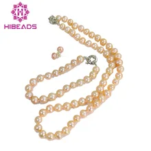 3 компл./лот пресноводный розовый жемчуг ювелирный набор 8-9 мм круглый жемчуг заводская цена FP286