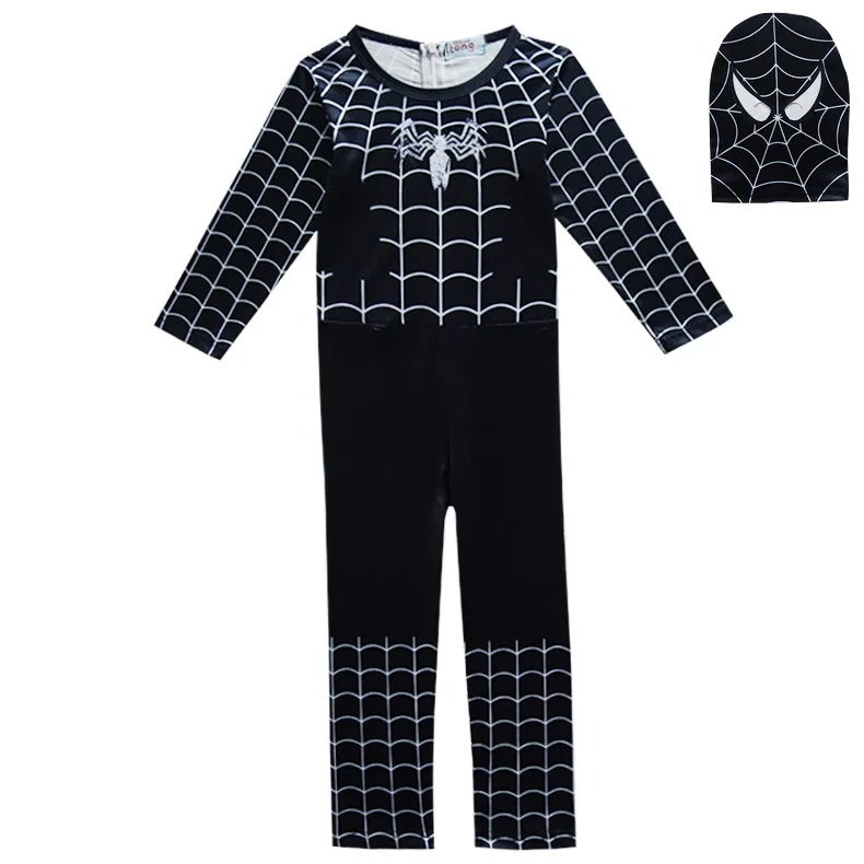 Ninjago костюм Одежда для детей девочек Удивительный Человек-паук маски костюм для мальчика спандекс Хэллоуин косплей Человек-паук одежда ниндзя - Цвет: 8816black