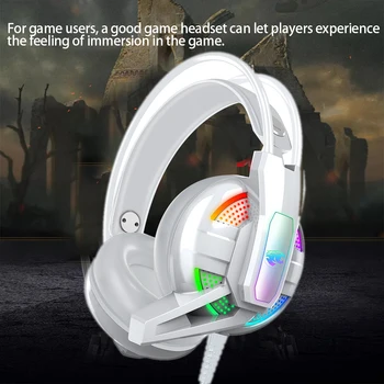 

iMice Bass Gaming Headset Computer Gaming Subwoofer Headphones PC Over Ear Light Earphone Headset