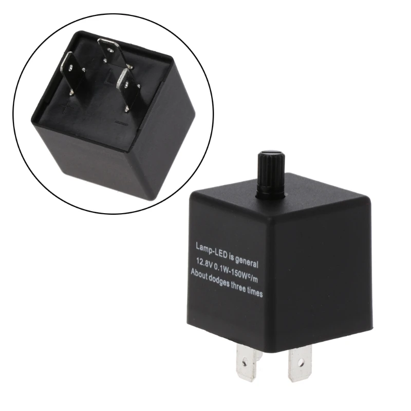 3 Pin Adjustable CF13 JL 02 LED Car Flasher Relay Fix Turn Signal Hyper