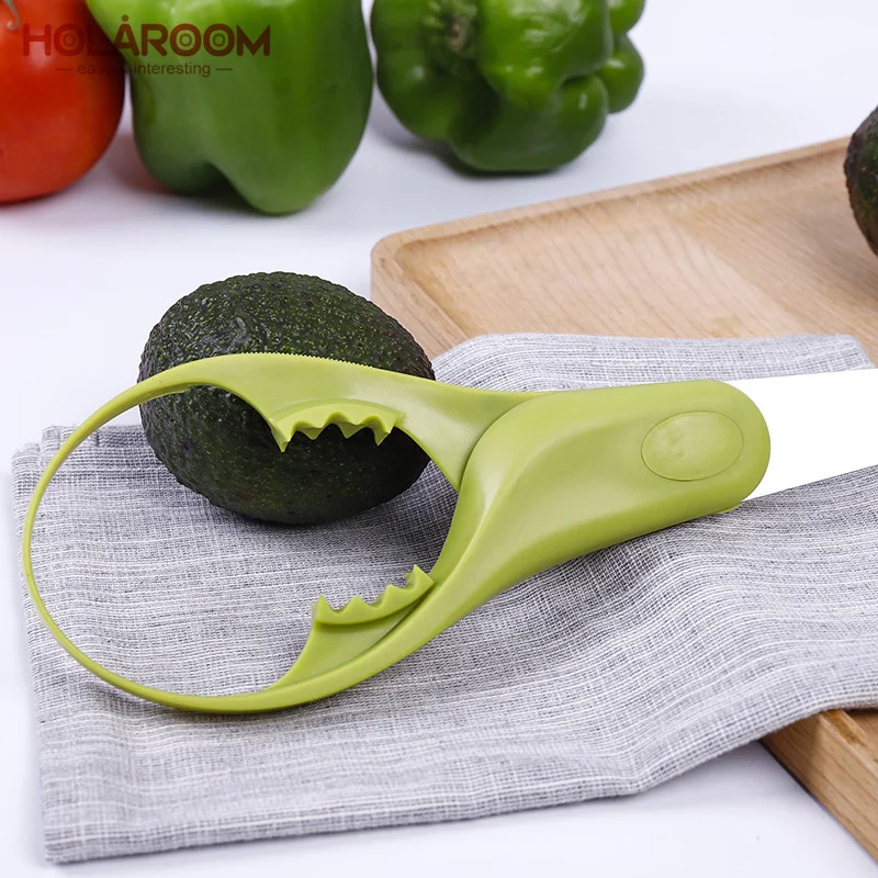 Holaroom Многофункциональный Ши Ножи авокадо slicer из нержавеющей стали резак фруктов Ножи Бур мякотью сепаратор Полезная Кухня гаджет