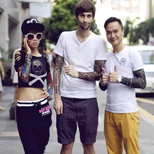 Качественные Временные татуировки рукава мужские бесшовные поддельные татуировки руки теплые чулки эластичные татуировки рукава шкуры Защита от солнца