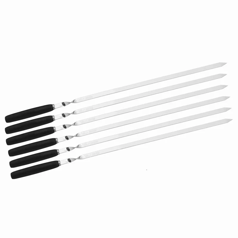 Шпажки для барбекю длинные из черной древесины 21 6 дюйма 55 см|wooden barbecue skewers|barbecue