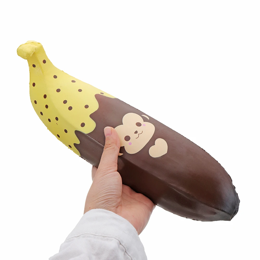 Шоколад Цвет банан моделирование 35 см Огромный замедлить рост с упаковкой мягкая игрушка украшения Новинка приколы для Детей Забавные
