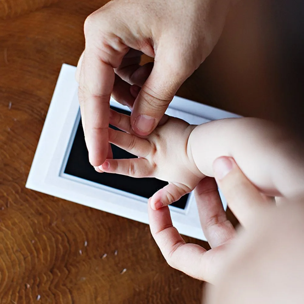 1 шт. для новорожденных Handprint след Inkless чернил Touch Pad DIY фоторамка девочка/мальчик младенческой детские подарочные украшения штемпельная
