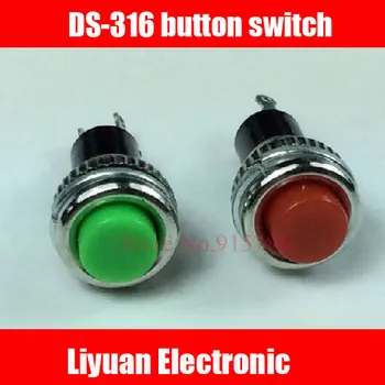 

50pcs DS-316 button switch / 250V 1A point switch /10mm reset no lock button