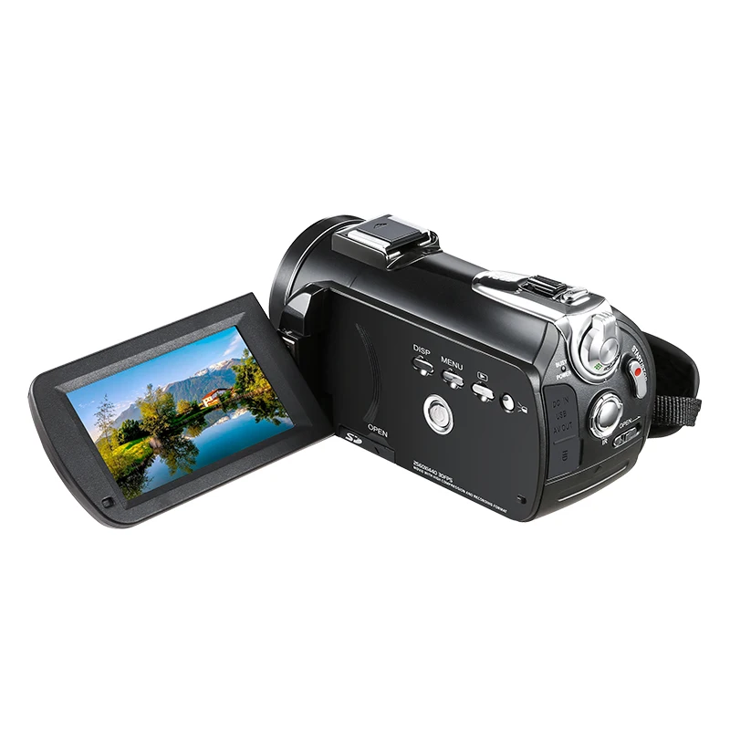Ordro AC3 4K видеокамера WiFi видеокамера(1080P 60FPS, 30X цифровой зум, 3,1 дюймовый ips сенсорный экран, инфракрасное ночное видение)-черный