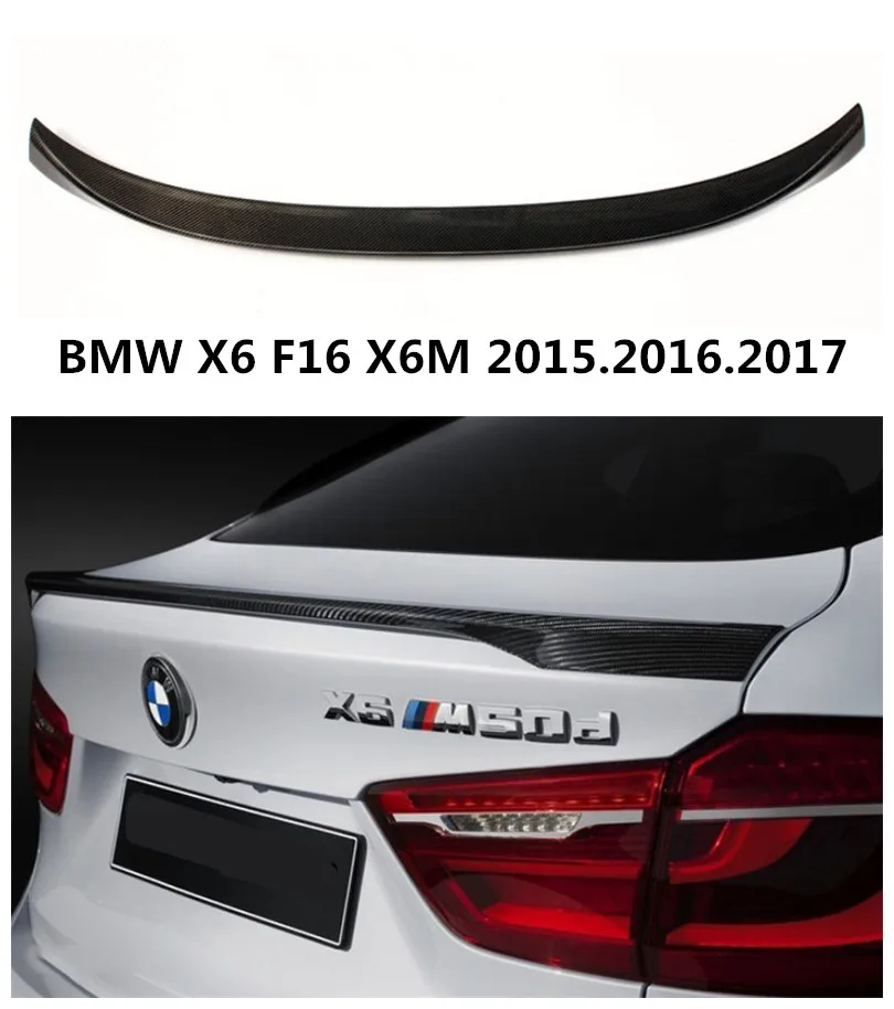 

HLONGQT Carbon Fiber Spoiler For BMW X6 F16 X6M 2015.2016.2017 High Quality Car Rear Wing Spoilers Auto Accessories