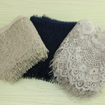 

3Yards Eyelash Lace 10CM-18CM DIY Decorative High Quality Nylon Eyelash LaceThree colors optional white green grey