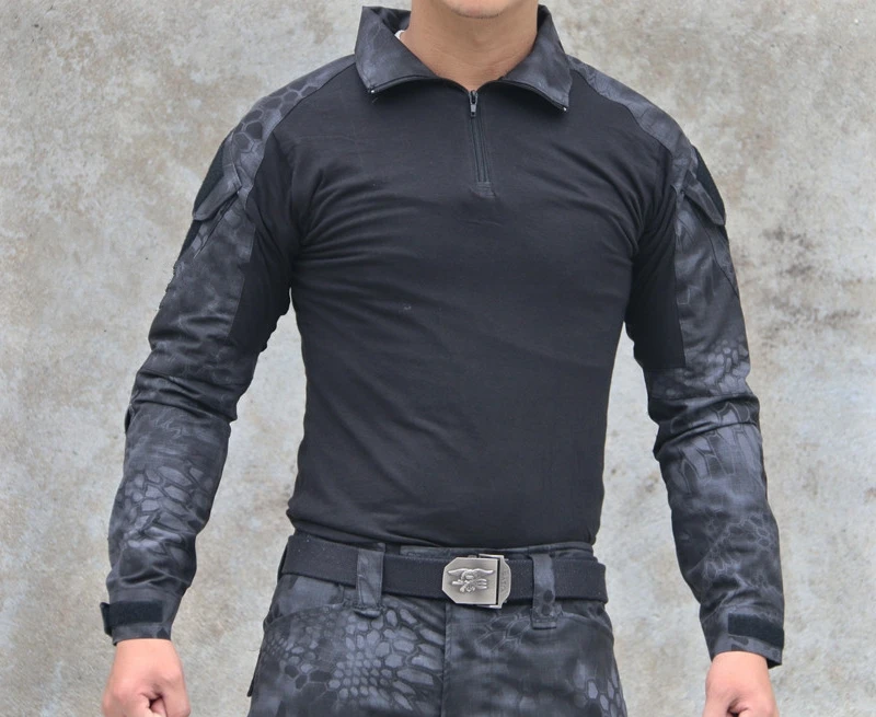 Kryptek typhon Camo G2 армии тактическая рубашка с длинным рукавом быстросохнущая Для мужчин камуфляж Airsoft военный Пеший Туризм охоты футболка