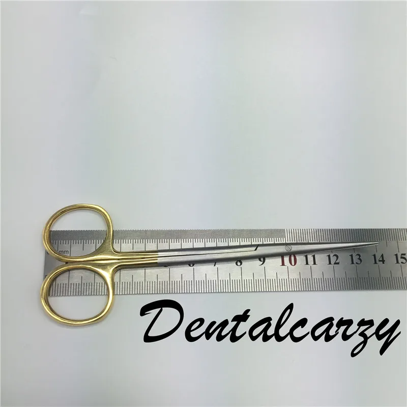 Lidar com Tesoura sem Ponta de Cirurgia Instrumento de Cirurgia Ouro Oftalmológica Plástica Cosmética Ferramenta Pálpebra Dupla Tesoura 12.5 - 14 Mod. 1254819 4 Instrumentos p/ pálpebra