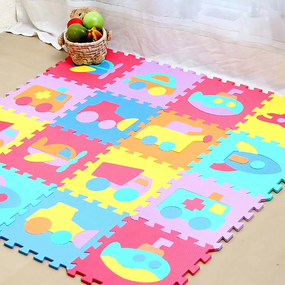 10pcs Baby Puzzle Carpet Fun Play Floor Mat EVA Kids Numbers Animals Foam Pads 