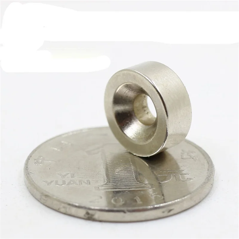 

10pcs N35 Super Strong Round Neodymium Countersunk Ring Magnets 12x3 mm Hole: 4mm Rare Earth