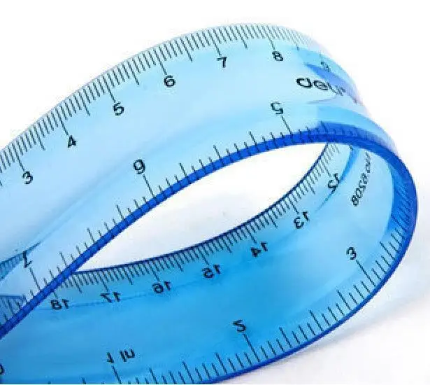 Free shipping multicolour student flexible ruler tape measure 15cm 20cm