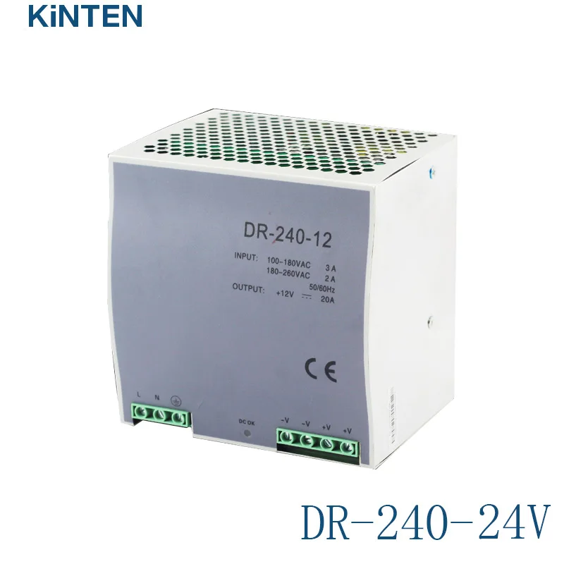 Rail switch power supply DR 240 24 monitoring industrial switching