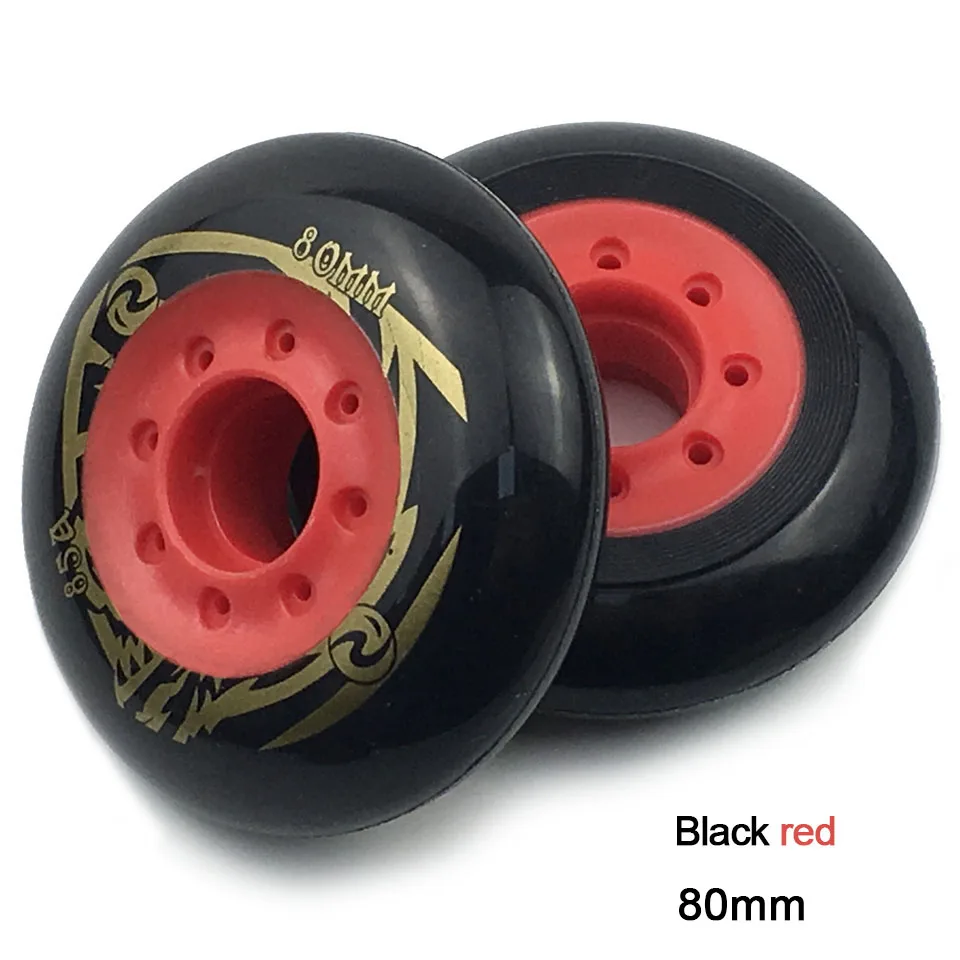 80 76 мм 85A ролики для роликовых коньков слайды слалом роликовые колеса для детей и взрослых хорошие как Powerslide Seba Patins роликовые колеса LZ25 - Цвет: 80mm black red