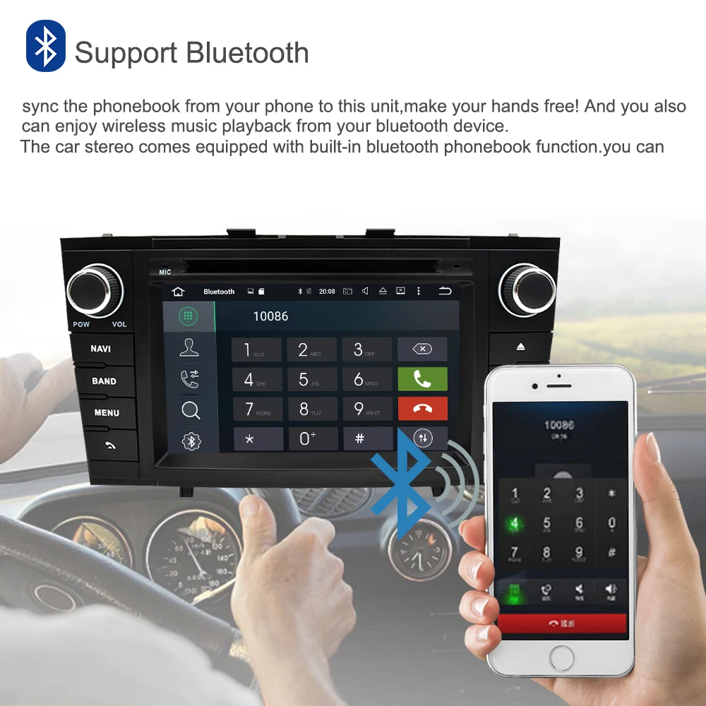 Top Support Apple Carplay Android 8.0 Car Radio DVD GPS Multimedia Player For Toyota Avensis T27 2009-2015 Auto Navigation Stereo 4