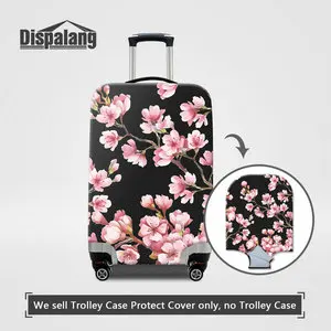 Женская Защитная крышка для багажа цветочным принтом розы для 18-32 дюймов Cherry невый цвет дизайнерский чехол на чемодане для девочек оптовая