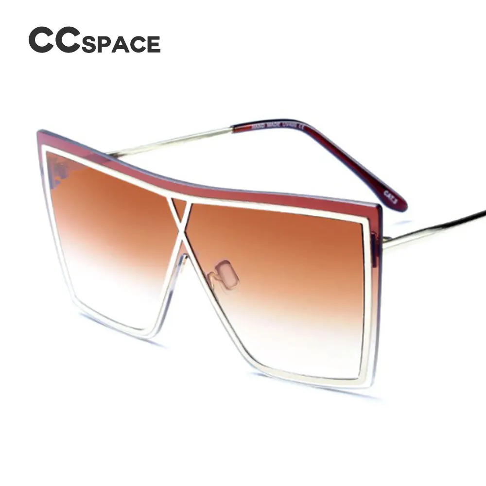 Одна линза металлическая оправа негабаритных солнцезащитных очков кошачий глаз мужские и женские очки UV400 Модные мужские и женские оттенки 45358