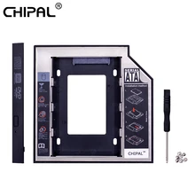 CHIPAL 2nd HDD Caddy 12,7 мм Алюминий Optibay SATA 3,0 коробка для жесткого диска корпус DVD адаптер 2,5 SSD 2 ТБ для ноутбука CD-ROM