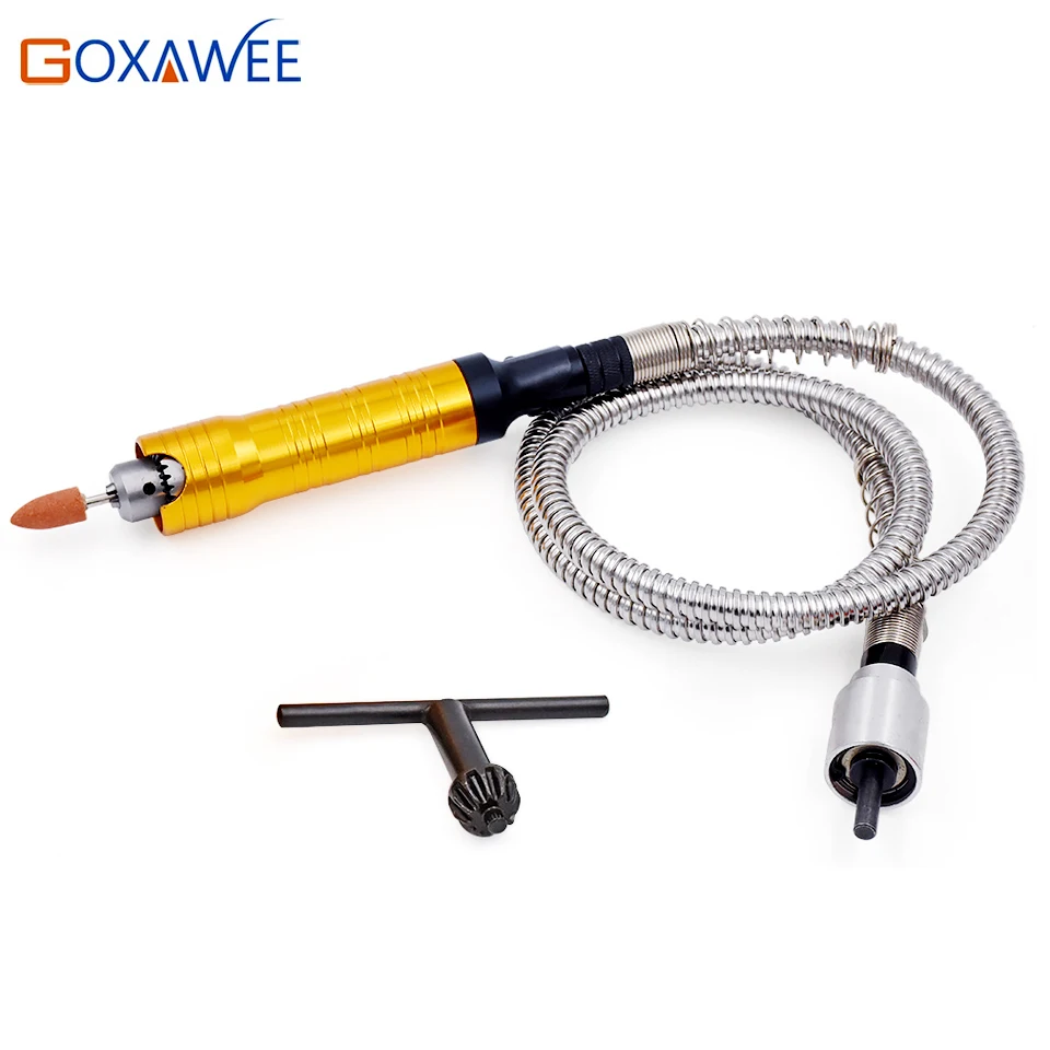 GOXAWEE 0,5-6mm hajlékony tengelyes kézidarab Speciális rúdfogantyú-elektromos kéziszerszámok mini fúrógéphez Elektromos csiszológép forgószerszám-tartozék