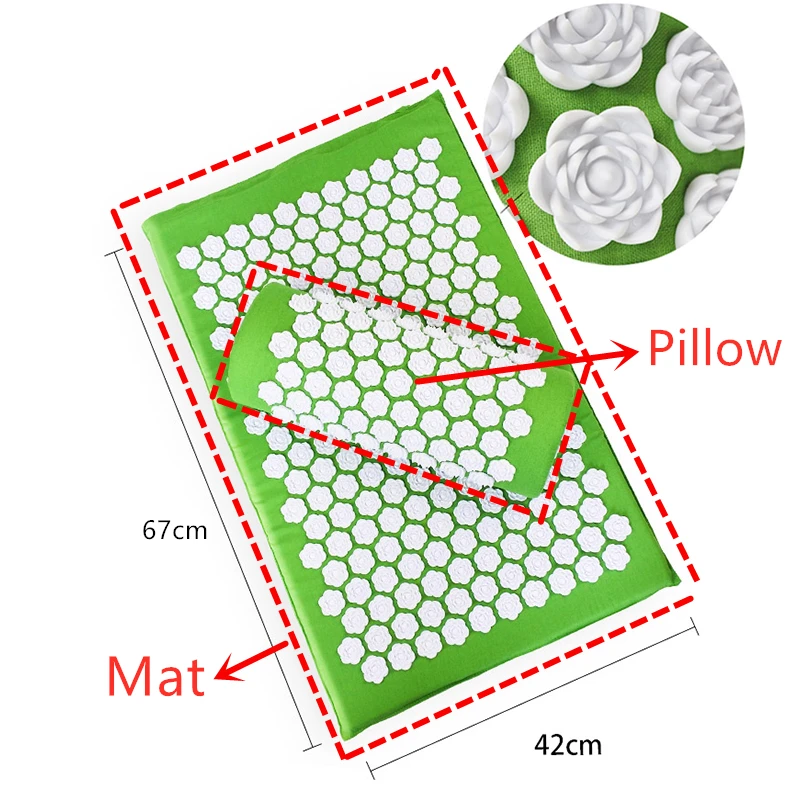 Коврик/подушка 2 варианта) йога коврик с шипами Подушка Лотос Акупунктура Массажный коврик кровать Пилатес Массажер для йоги Подушка облегчение боли и стресса