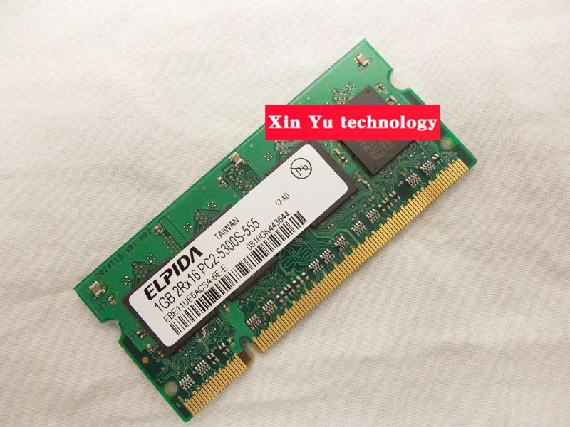 En Ligne Garantie à vie pour Elpida DDR2 1 GB 667 MHz PC2 5300 Original authentique 1 G notebook mémoire d ordinateur portable RAM broches SODIMM