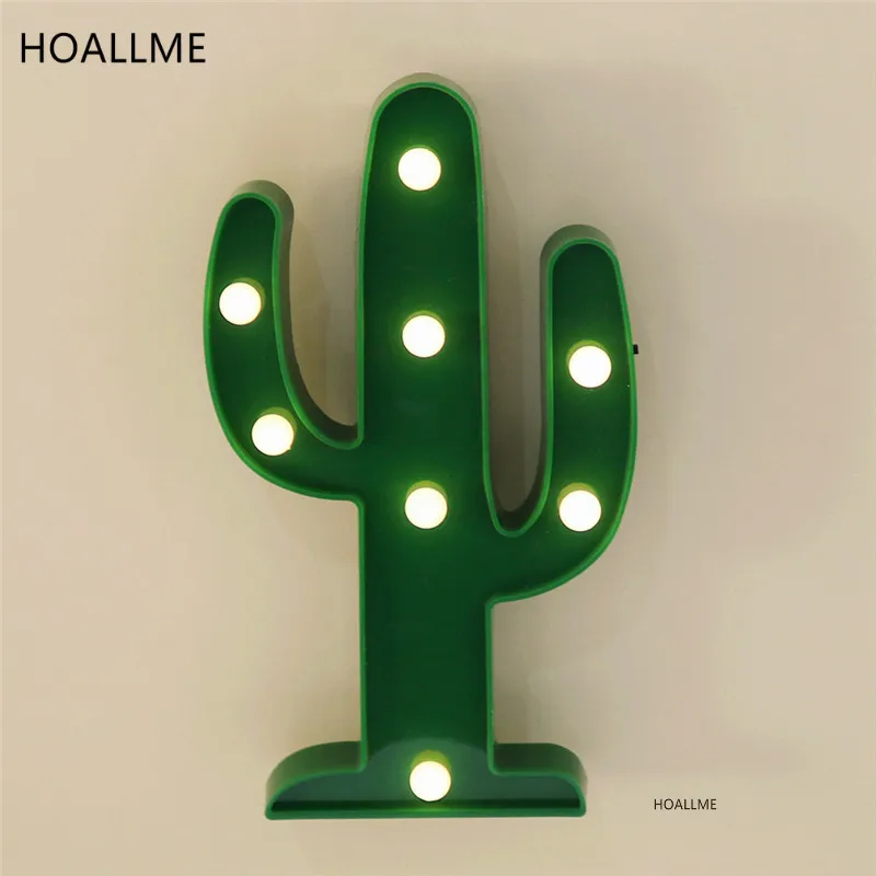 Cute Cactus Light Romantic 3D Lamp LED Baby Night Light Dim Mood Lamp
