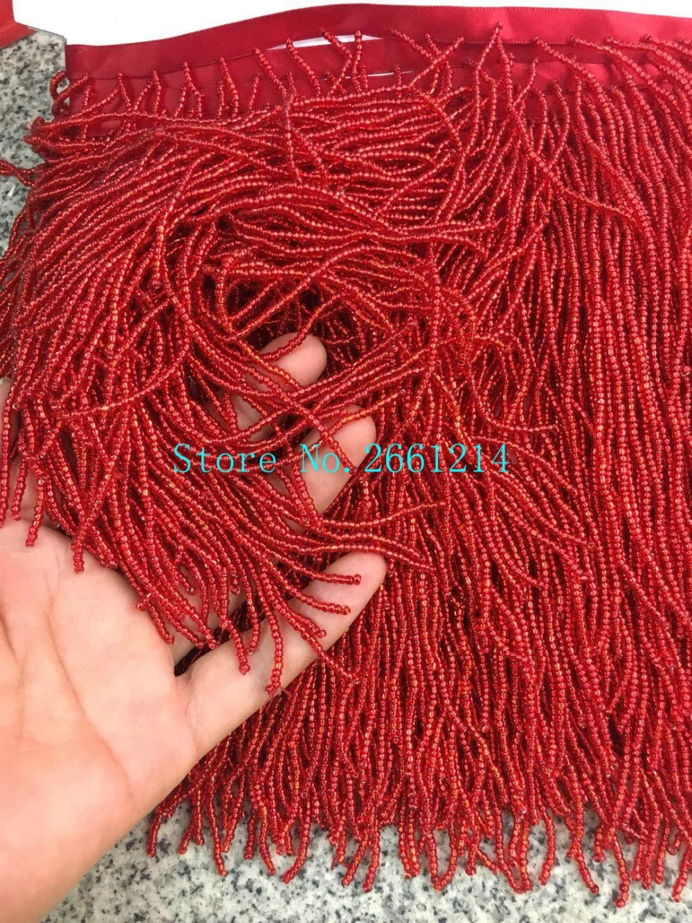 Самые продаваемые Красный и золотой Бисером И Бахромой Отделкой из ленты с бахромой кружевной отделкой 15 см длина BZL-72709 для Костюмы украшения