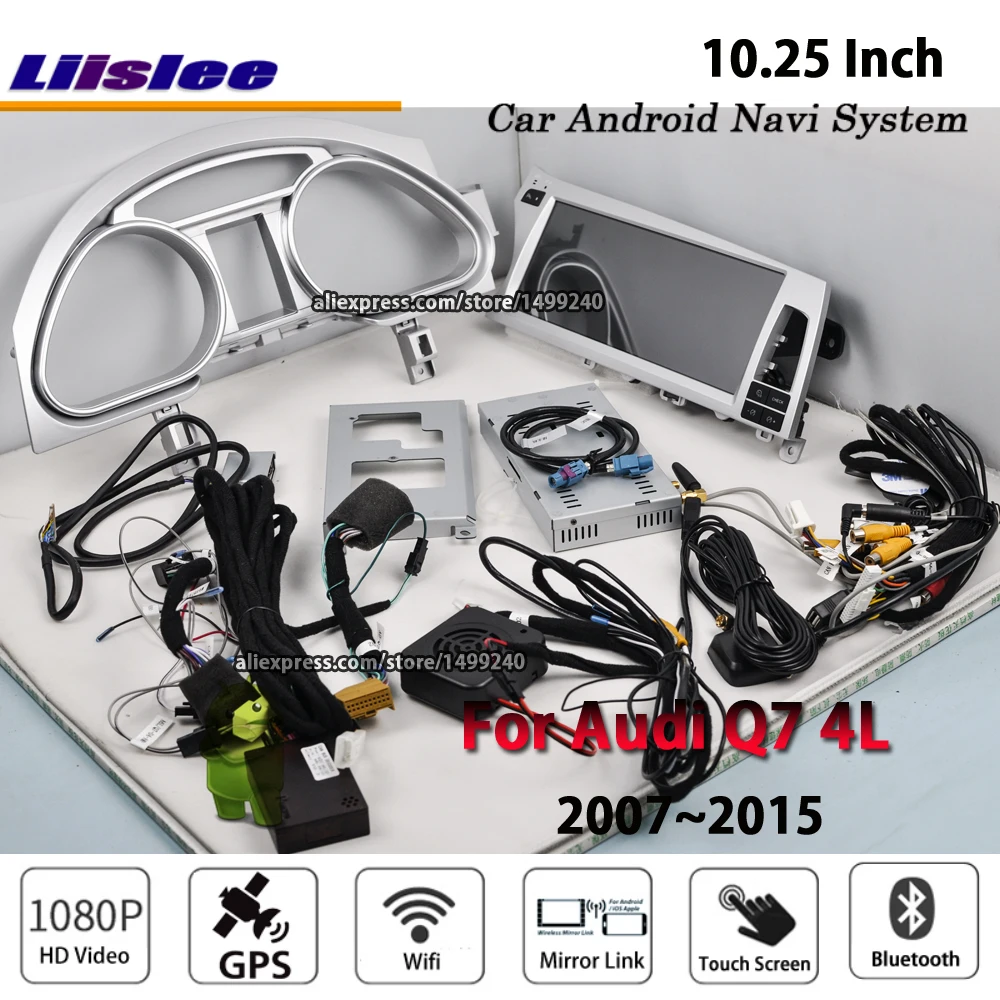 Cheap Liislee Car Android 2G RAM 32ROM For Audi Q7 4L 2007~2015 Original style Radio Carplay GPS Navi Map Navigation System Multimedia 4
