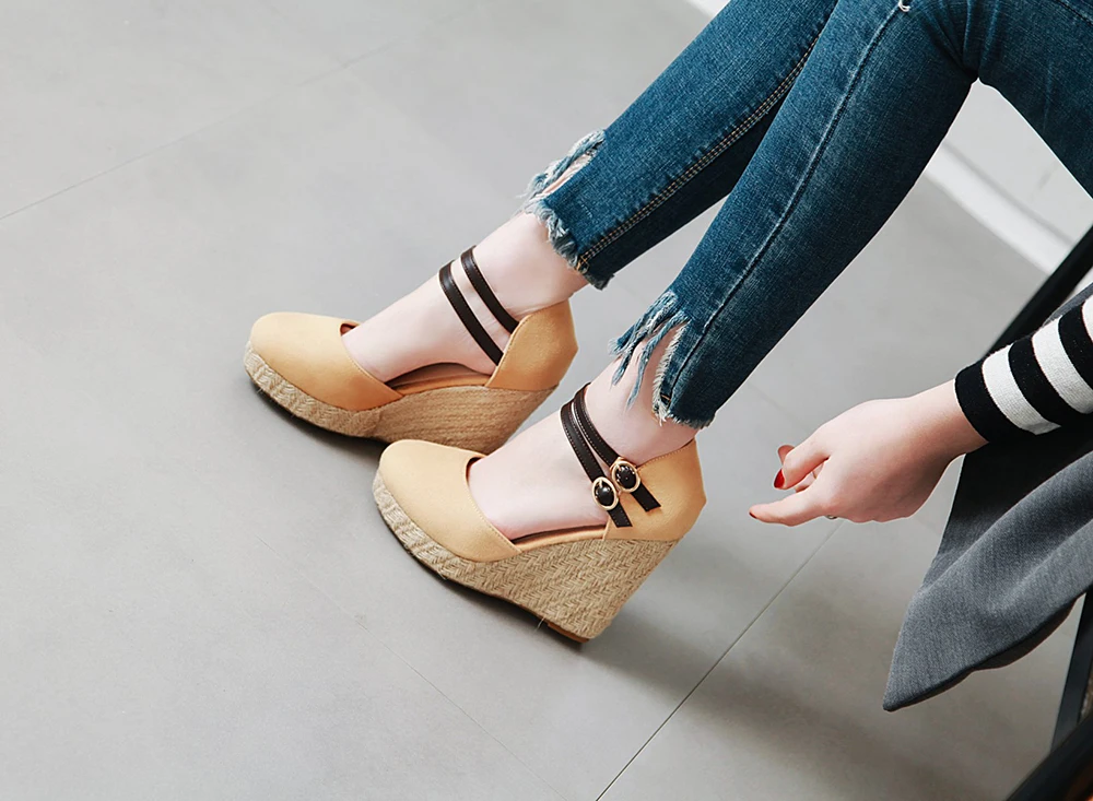 Женская обувь; chaussure; льняные женские кокетливые сандалии на платформе; коллекция года; осенние туфли-лодочки; zapatos mujer; Женская обувь в римском стиле; tacones