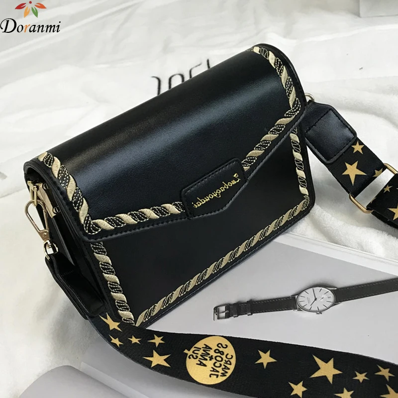 

DORANMI Luxury Brand Designed Leather Bags For Women 2019 Fashion Crossbody Flap Female Square Messenger Bolsos Mujer CBB196