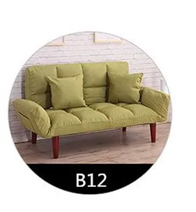 Новейший современный складной ленивый диван для гостиной, стул для спальни, тканевый художественный съемный регулируемый диван с спинкой для двойных человек - Цвет: B12