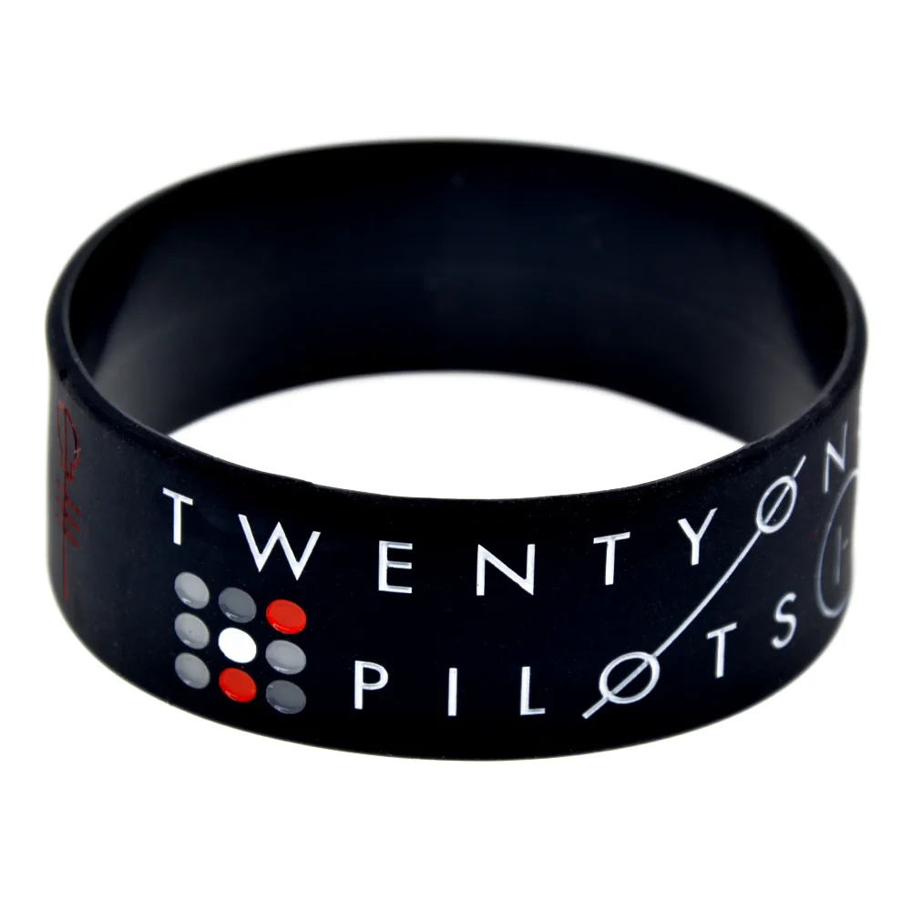 OBH 2 шт 1 дюйм шириной Twenty One Pilots силиконовый резиновый браслет для любителей музыки