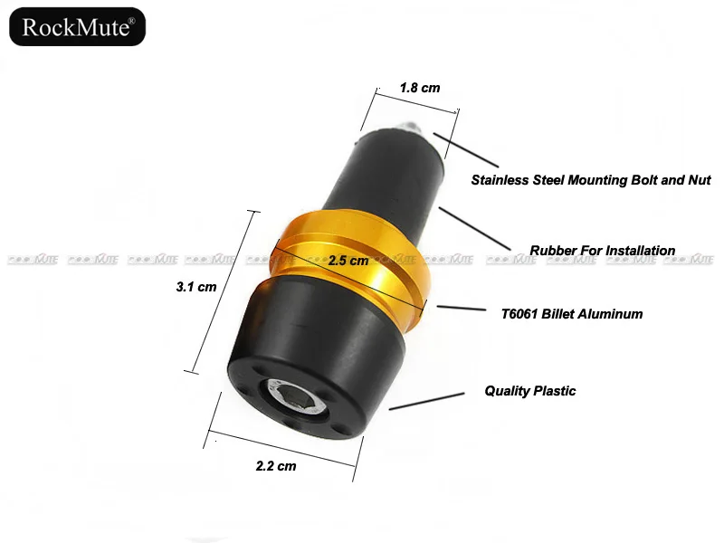 gold handle bar end 2 - 
