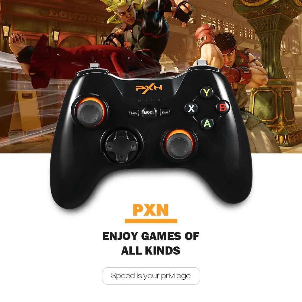 PXN PXN-9603 геймпад 2,4G Беспроводная игровая консоль Двойной вибрационный Джойстик контроллер для ПК Android tv BOX